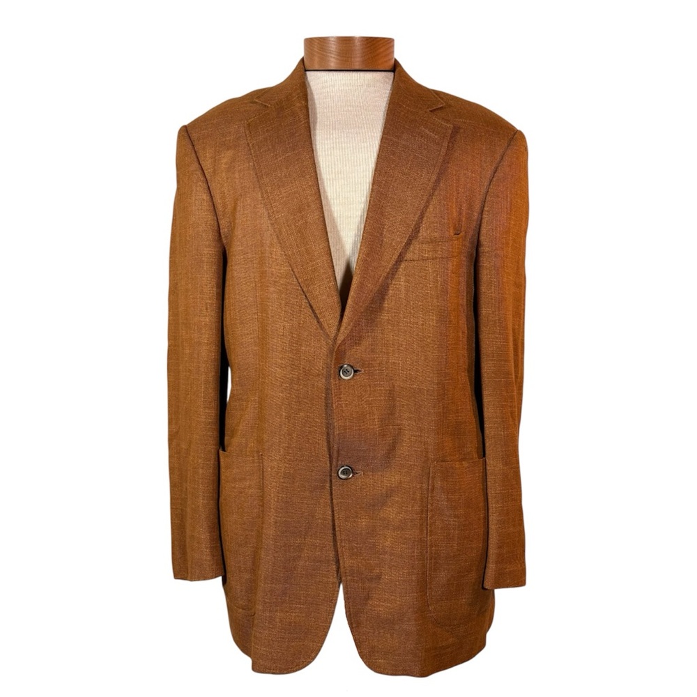 100%‎ Bamboo Blazer Men’s 42R Ibiza Brown Jacket Business Casual Preppy Vacation